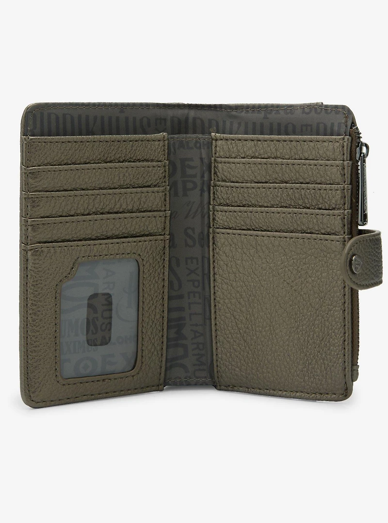 Loungefly Harry Potter Black Gold Pebble Texture Elder Wand Wallet (BoxLunch 10th Anniversary) - BoxLunch Exclusive