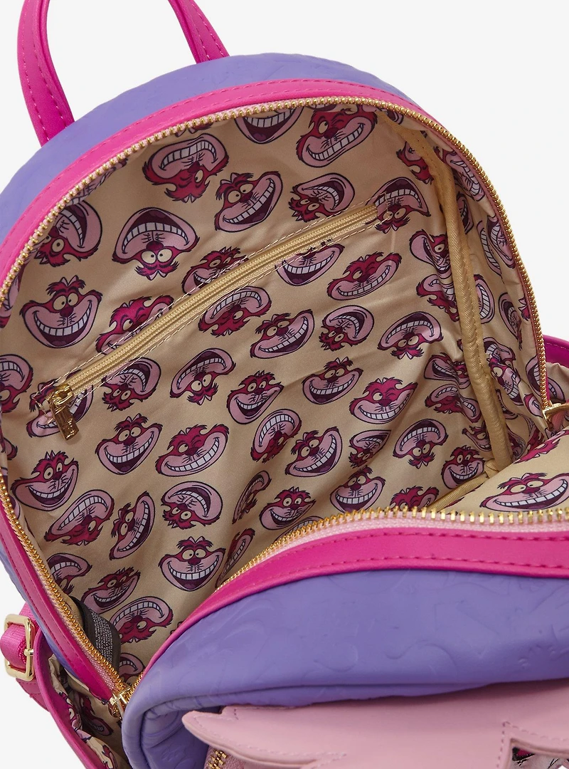 Loungefly Disney Alice in Wonderland Fuzzy Cheshire Cat Mini Backpack - BoxLunch Exclusive