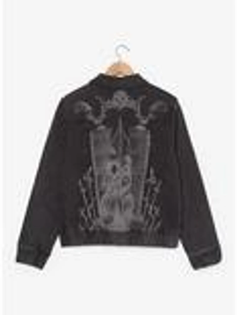 Disney The Nightmare Before Christmas Tonal Jack & Sally Denim Women's Work Jacket - BoxLunch Exclusive