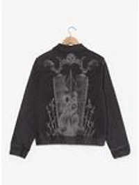 Disney The Nightmare Before Christmas Tonal Jack & Sally Denim Women's Work Jacket - BoxLunch Exclusive