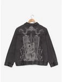 Disney The Nightmare Before Christmas Tonal Jack & Sally Denim Women's Plus Work Jacket - BoxLunch Exclusive