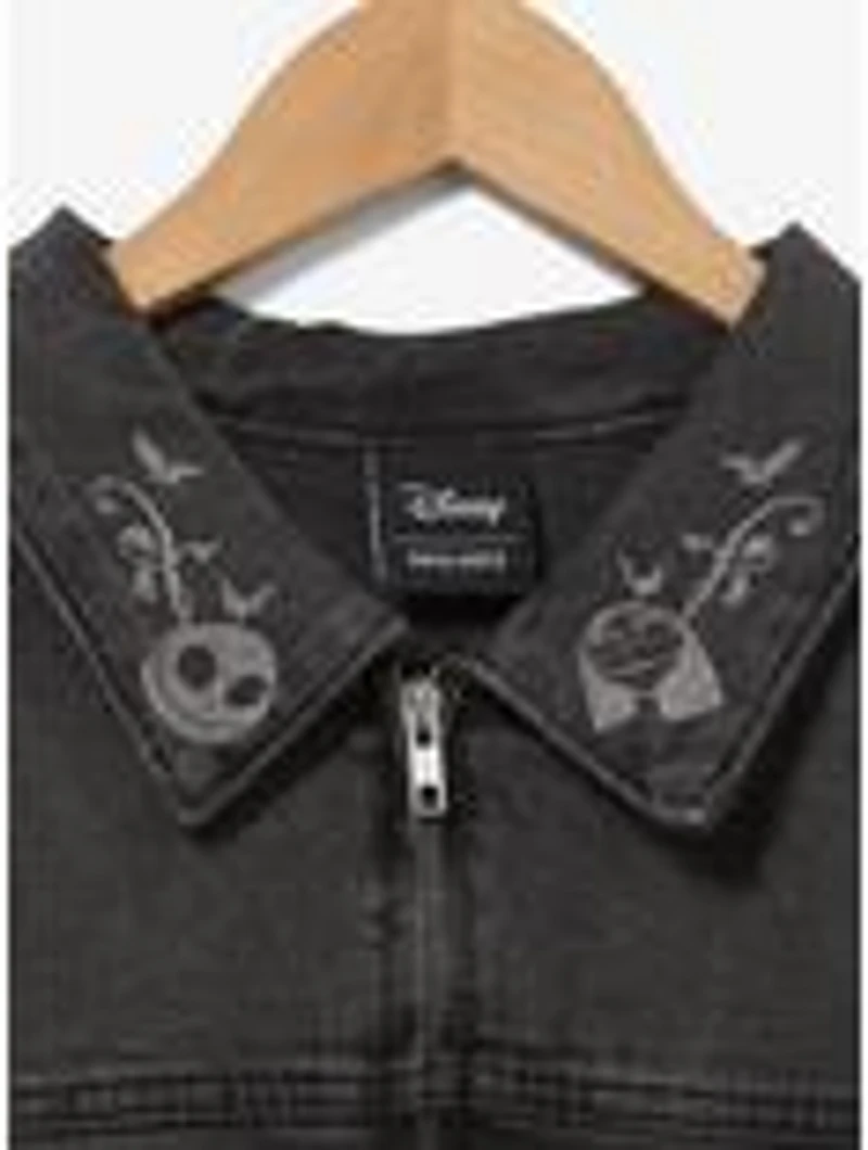 Disney The Nightmare Before Christmas Tonal Jack & Sally Denim Women's Plus Work Jacket - BoxLunch Exclusive