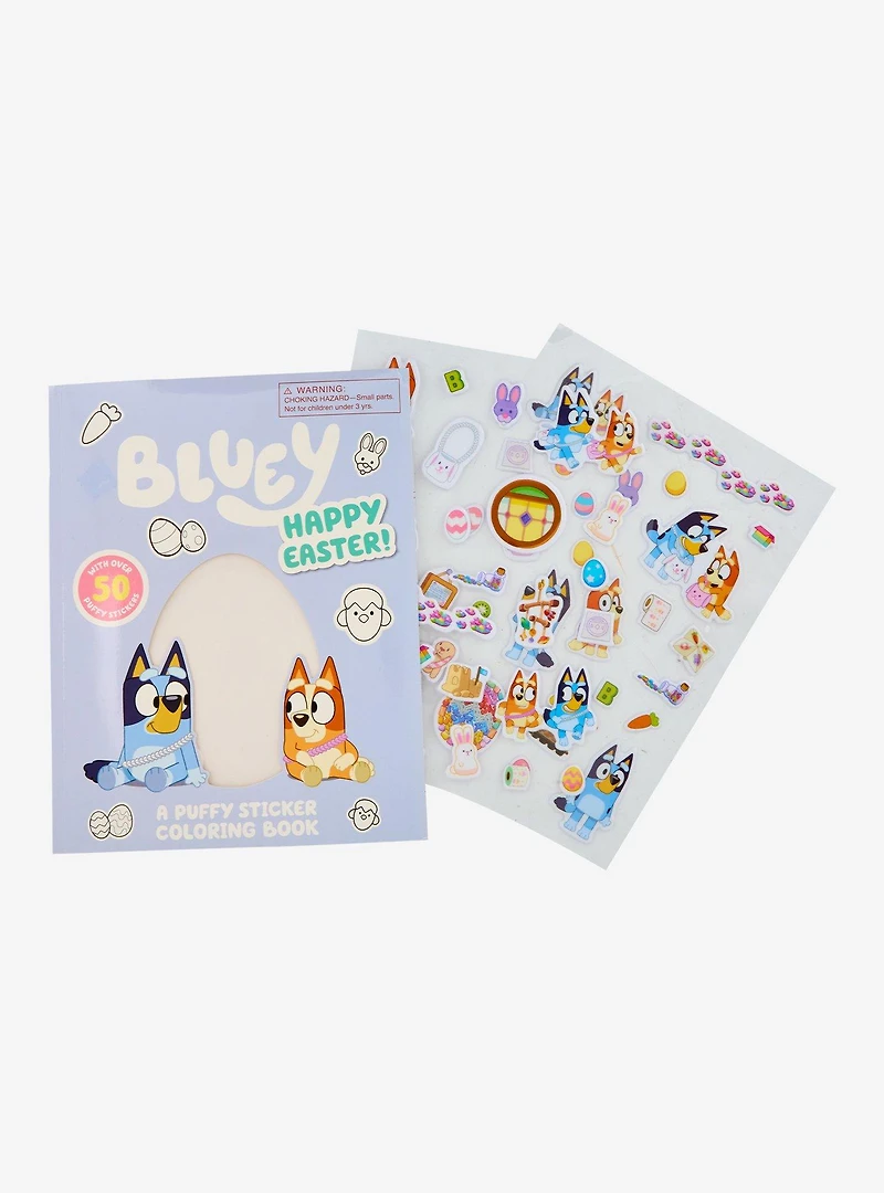 Bluey Easter Puffy Sticker Coloring Book