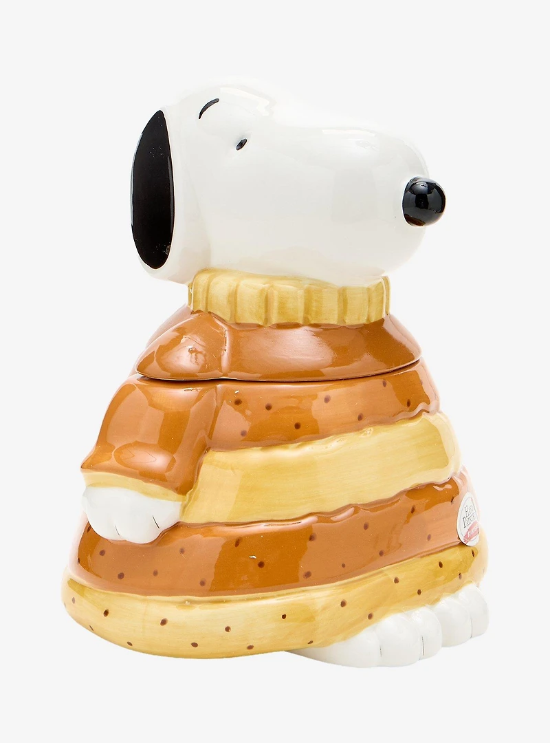 Peanuts Snoopy Fall Sweater Figural Cookie Jar