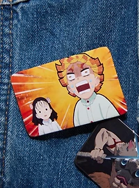 Demon Slayer: Kimetsu no Yaiba Zenitsu Scene Rectangle Button Pin