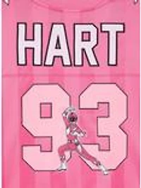 Mighty Morphin Power Rangers Pink Ranger Women's Cropped Football Jersey - BoxLunch Exclusive