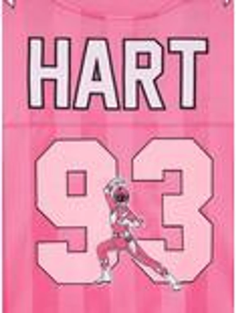 Mighty Morphin Power Rangers Pink Ranger Women's Plus Cropped Football Jersey - BoxLunch Exclusive