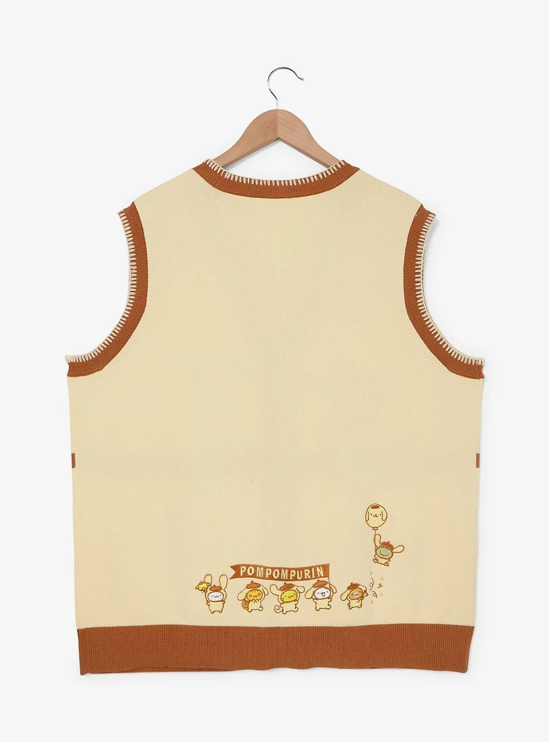 Sanrio Pompompurin Party Women's Plus Sweater Vest - BoxLunch Exclusive