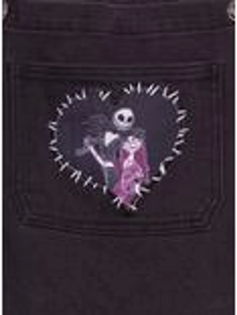Disney The Nightmare Before Christmas Jack & Sally Patchwork Glow-in-the-Dark Women's Overalls - BoxLunch Exclusive