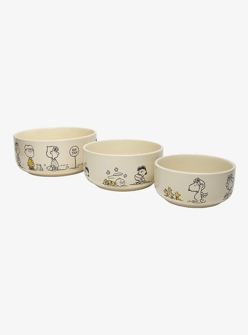 Peanuts Comic Strip Storage Bowl Set With Lids — BoxLunch Exclusive