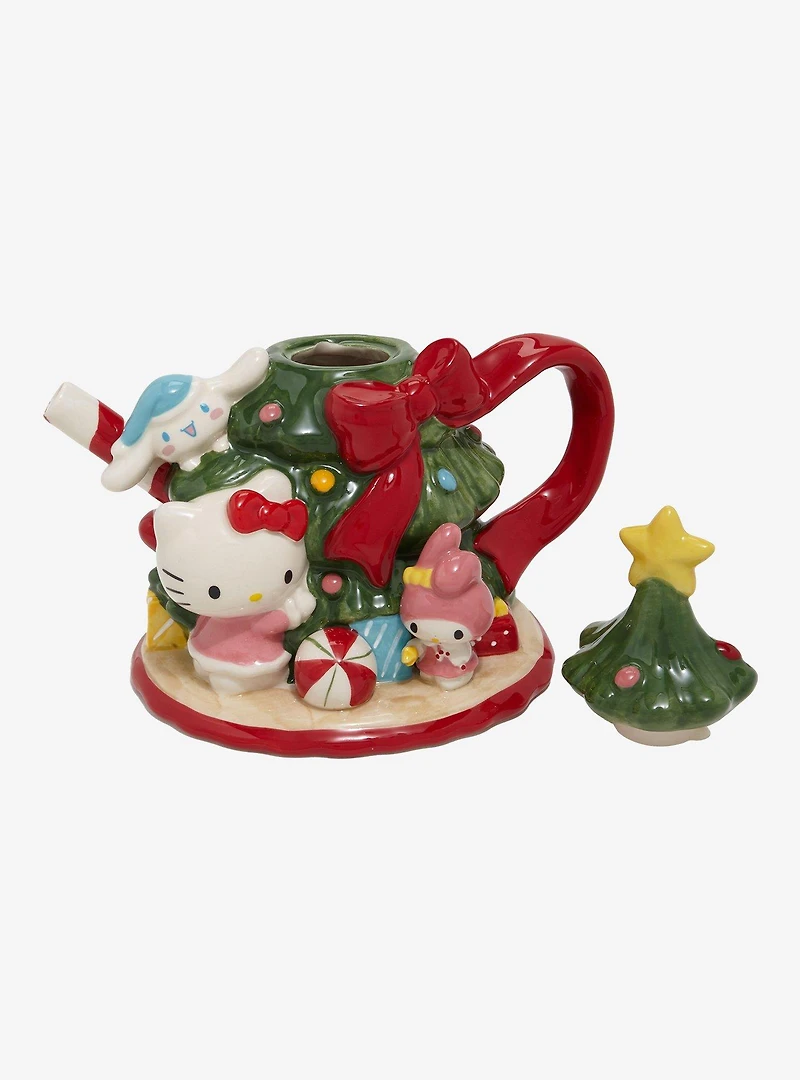 Sanrio Hello Kitty and Friends Christmas Tree Figural Teapot