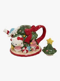 Sanrio Hello Kitty and Friends Christmas Tree Figural Teapot