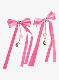 Sailor Moon Ribbon Bow Charm Hair Clips - BoxLunch Exclusive
