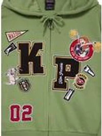 Disney Kim Possible Icon Patches Cropped Zippered Women's Plus Hoodie - BoxLunch Exclusive