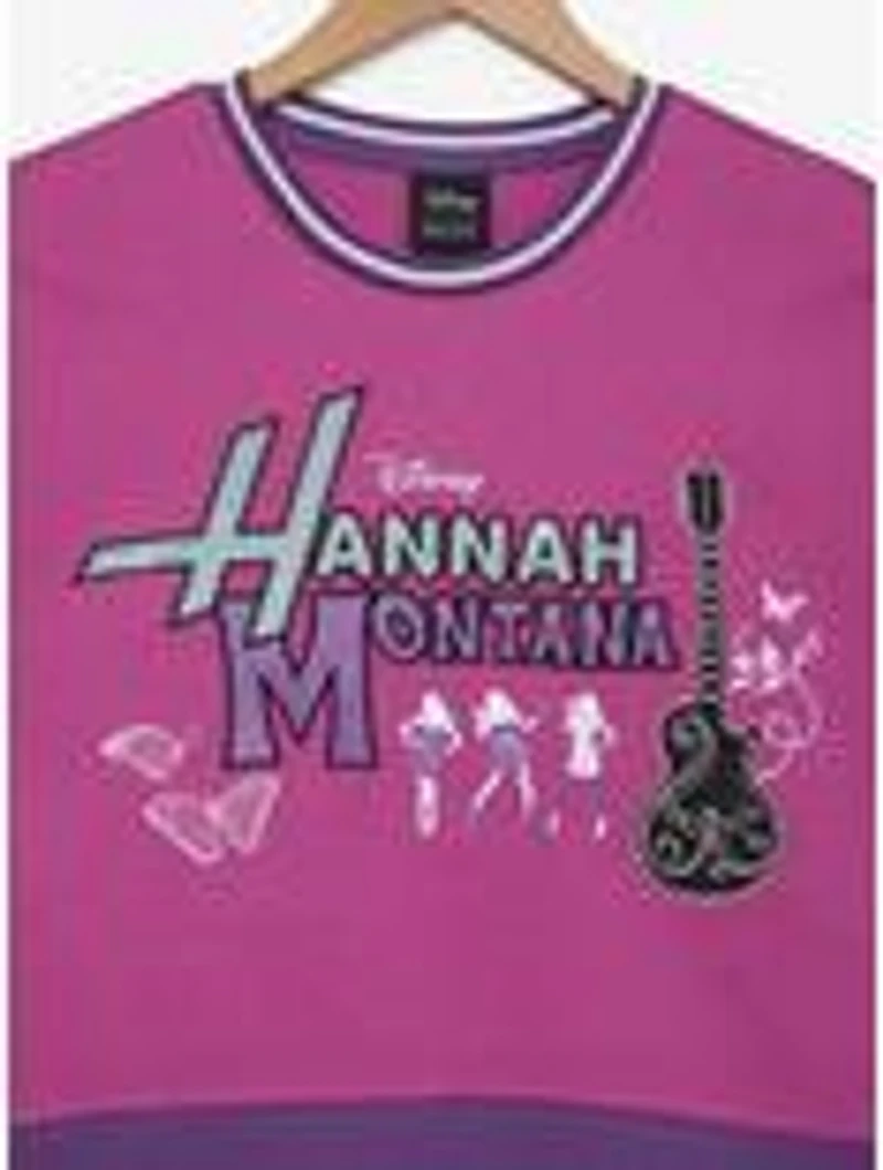 Disney Hannah Montana Rhinestone Logo Panel Crewneck - BoxLunch Exclusive