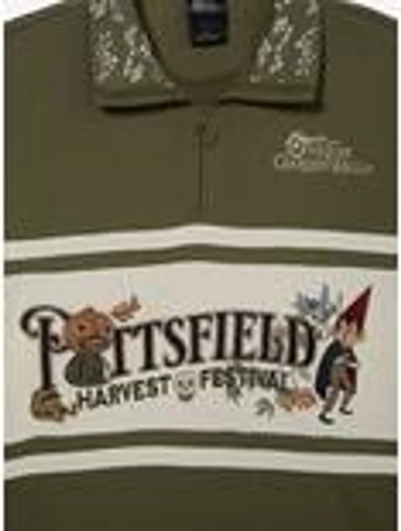 Over the Garden Wall Pottsfield Harvest Festival Women's Plus Cropped Quarter Zip Crewneck — BoxLunch Exclusive
