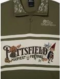 Over the Garden Wall Pottsfield Harvest Festival Women's Plus Cropped Quarter Zip Crewneck — BoxLunch Exclusive