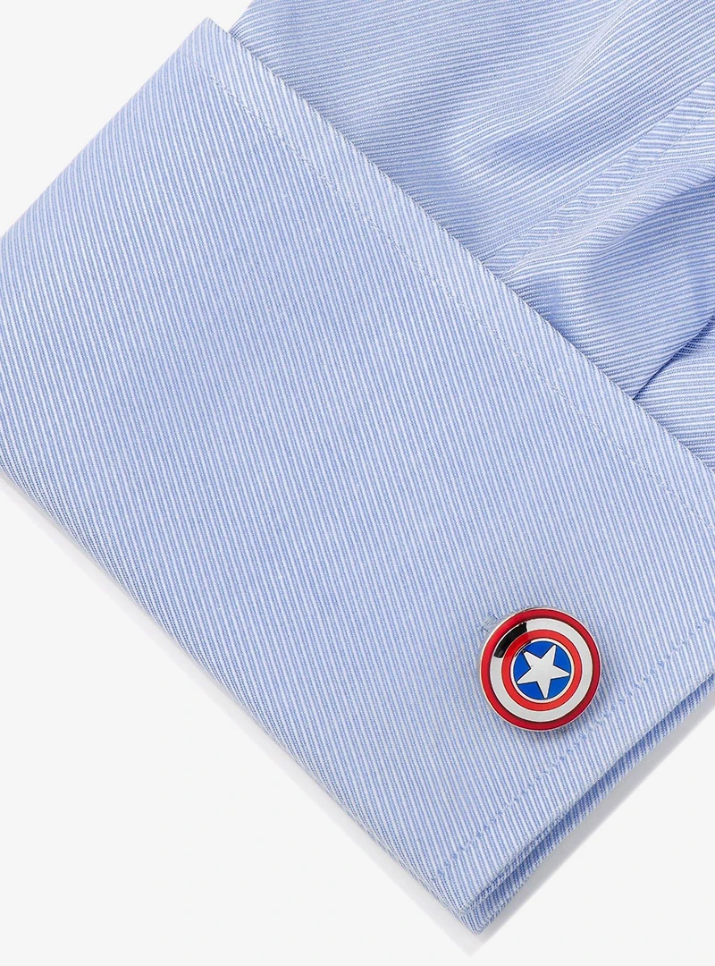 Marvel Captain America Cufflinks and Tie Bar Set