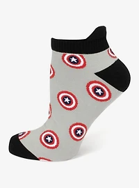 Marvel Captain America Gray Ankle Socks and Lapel Pin Set