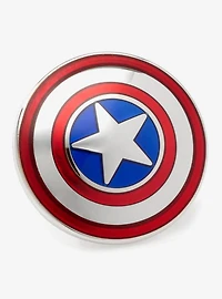 Marvel Captain America White Ankle Socks and Lapel Pin Set