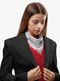 Diet Coke Print Grey Satin Scarf