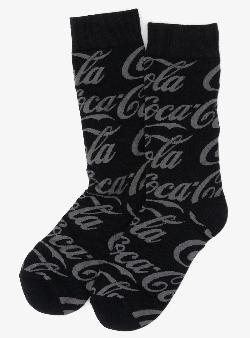 Coca-Cola Black Logo Dress Socks