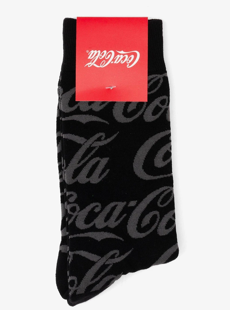 Coca-Cola Black Logo Dress Socks