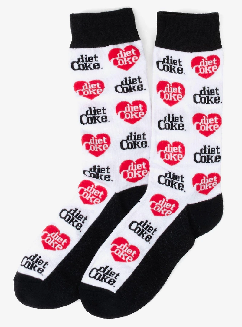 Diet Coke White Dress Socks