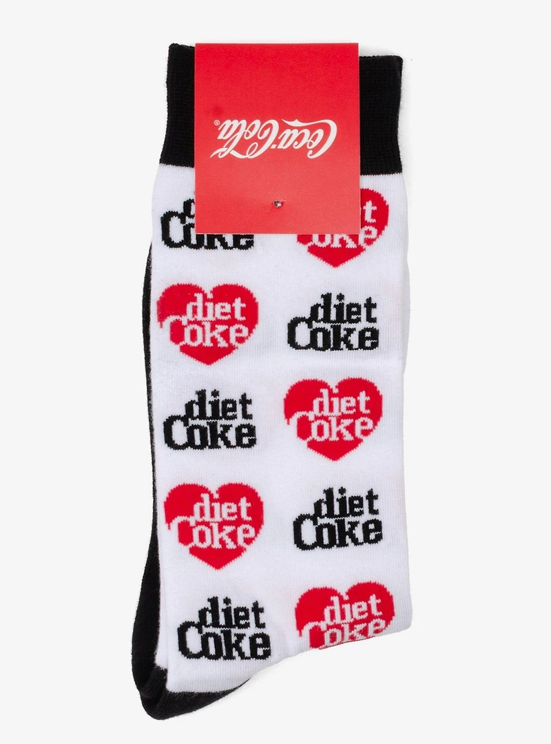Diet Coke White Dress Socks