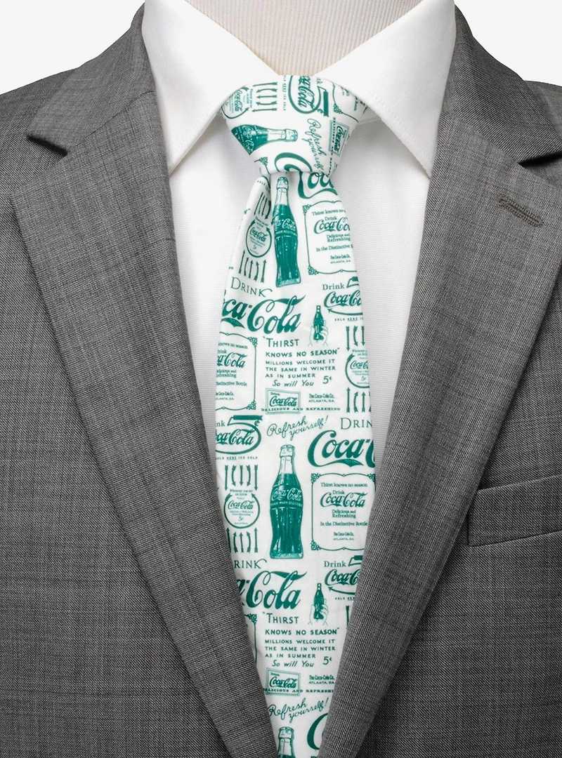 Coca-Cola Green Bottle Men's Tie