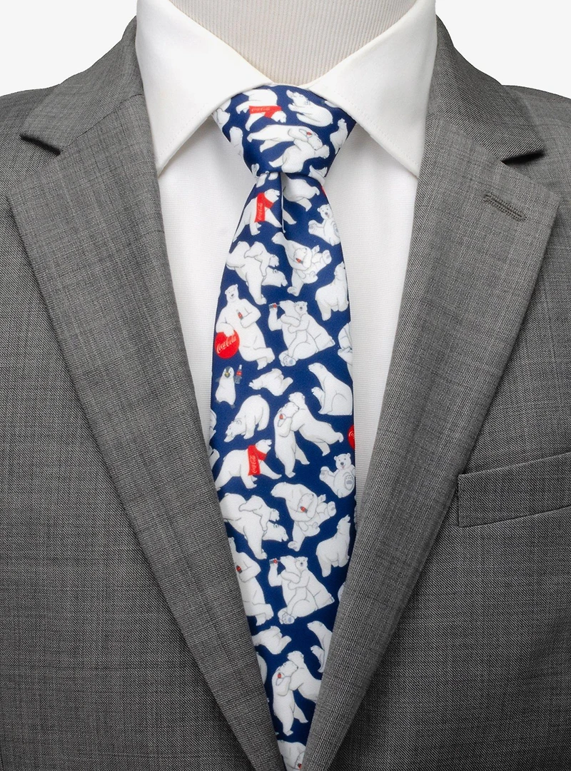 Coca-Cola Polar Bear Navy Blue Men's Tie