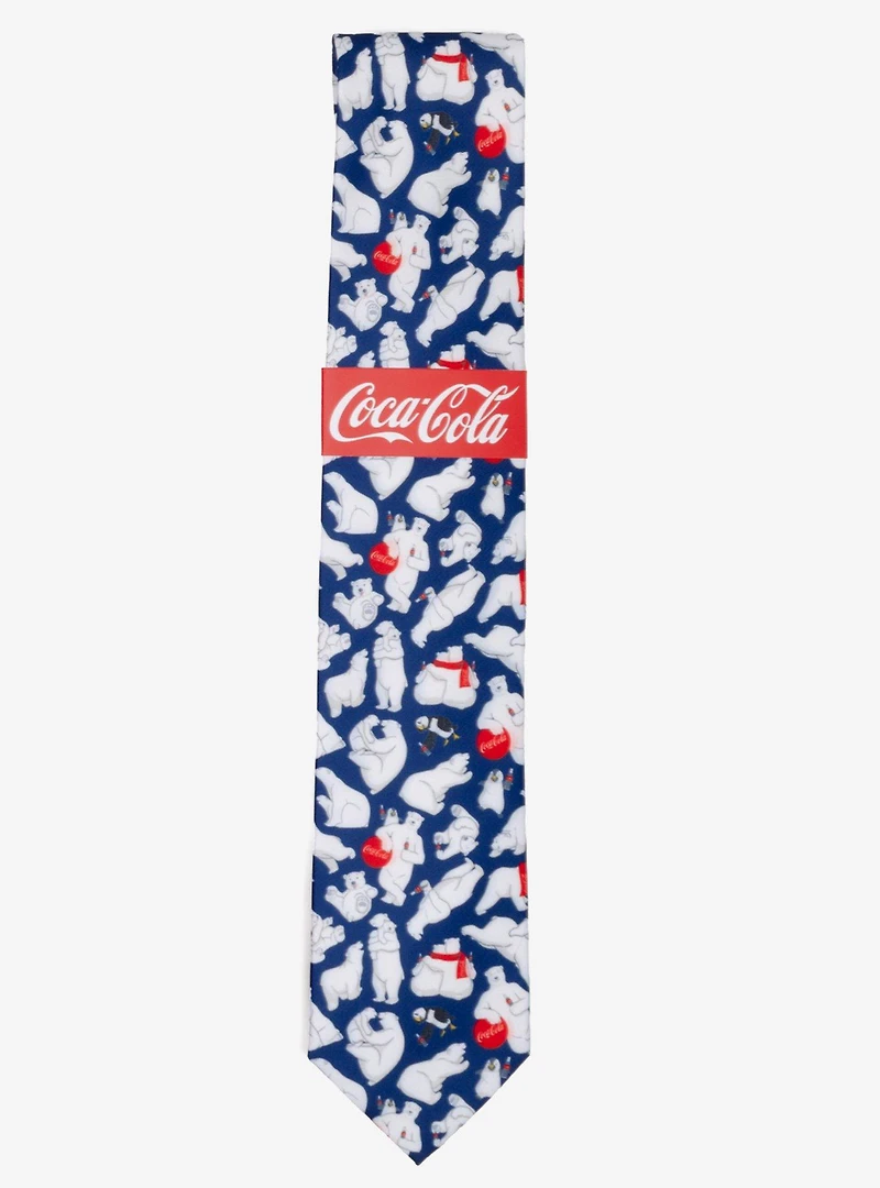 Coca-Cola Polar Bear Navy Blue Men's Tie