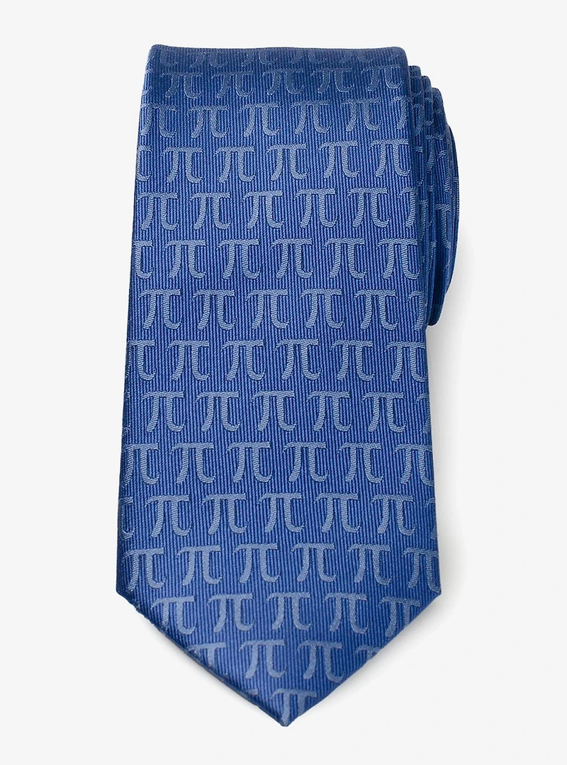 Pi Mathematics Symbol Blue Men's Tie