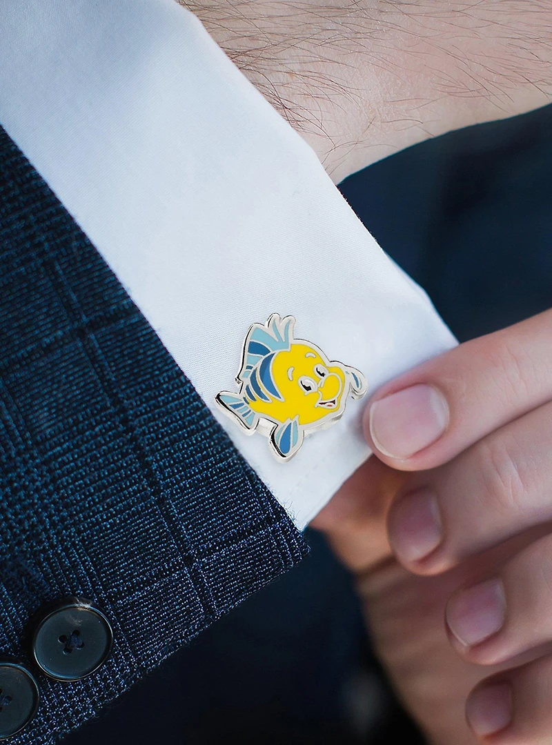 Disney The Little Mermaid Flounder & Sebastian Cufflinks