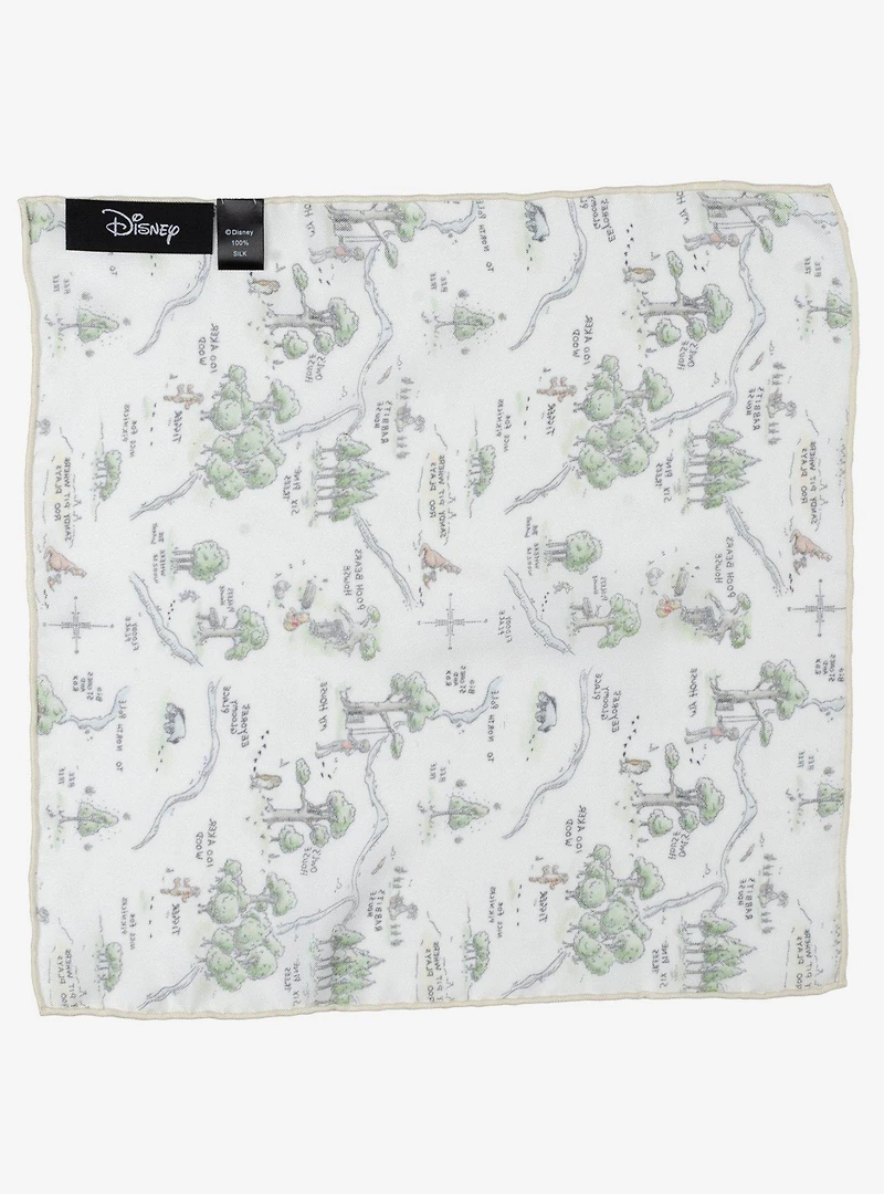Disney Winnie The Pooh Map Pocket Square