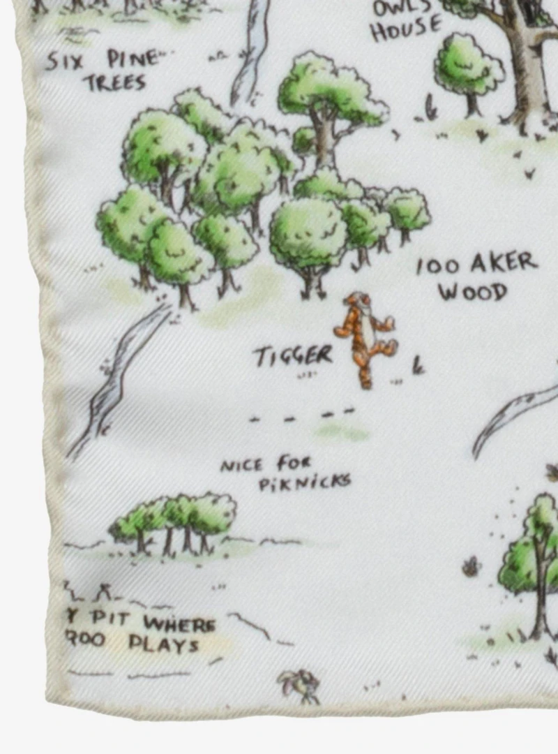 Disney Winnie The Pooh Map Pocket Square