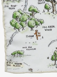 Disney Winnie The Pooh Map Pocket Square