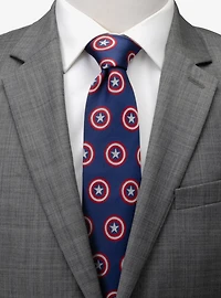 Marvel Captain America Hidden Message Blue Men's Tie