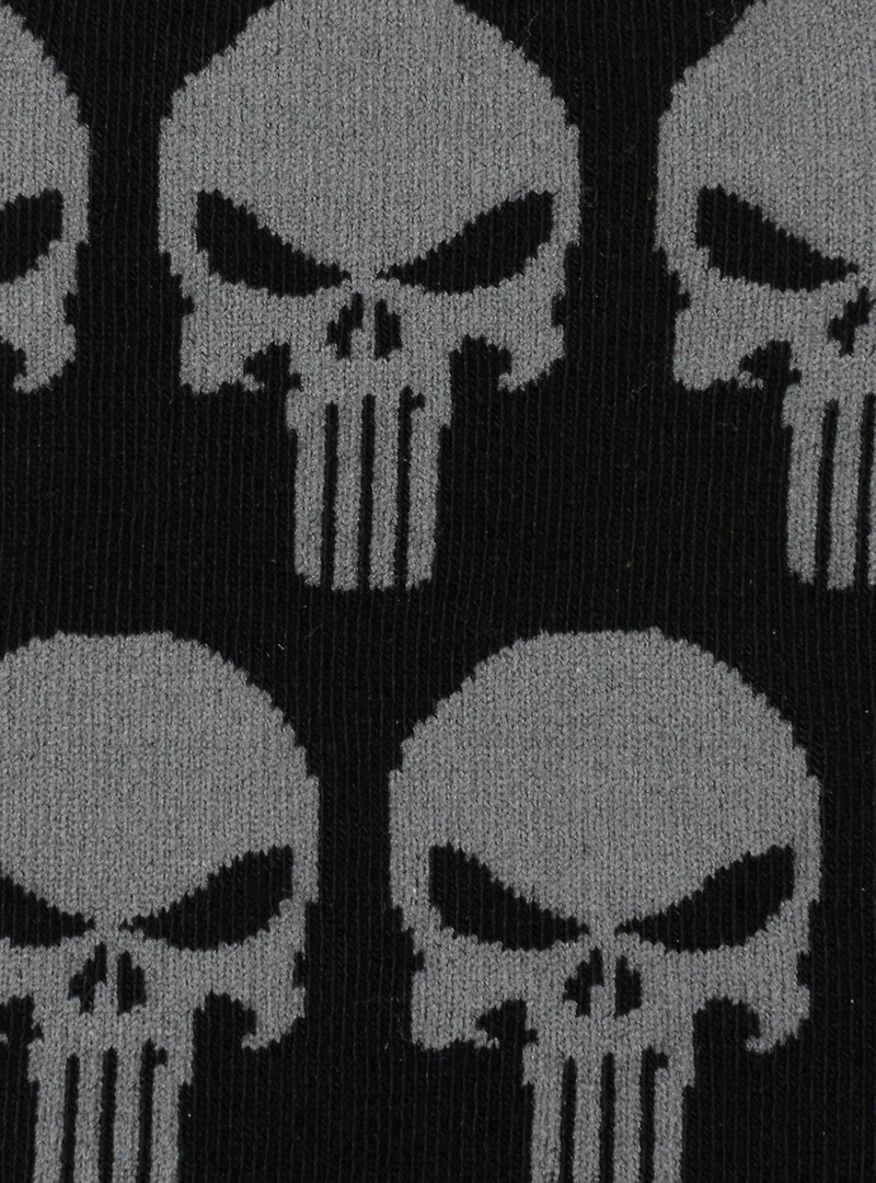 Marvel Punisher Black Socks and Silver Lapel Pin Set