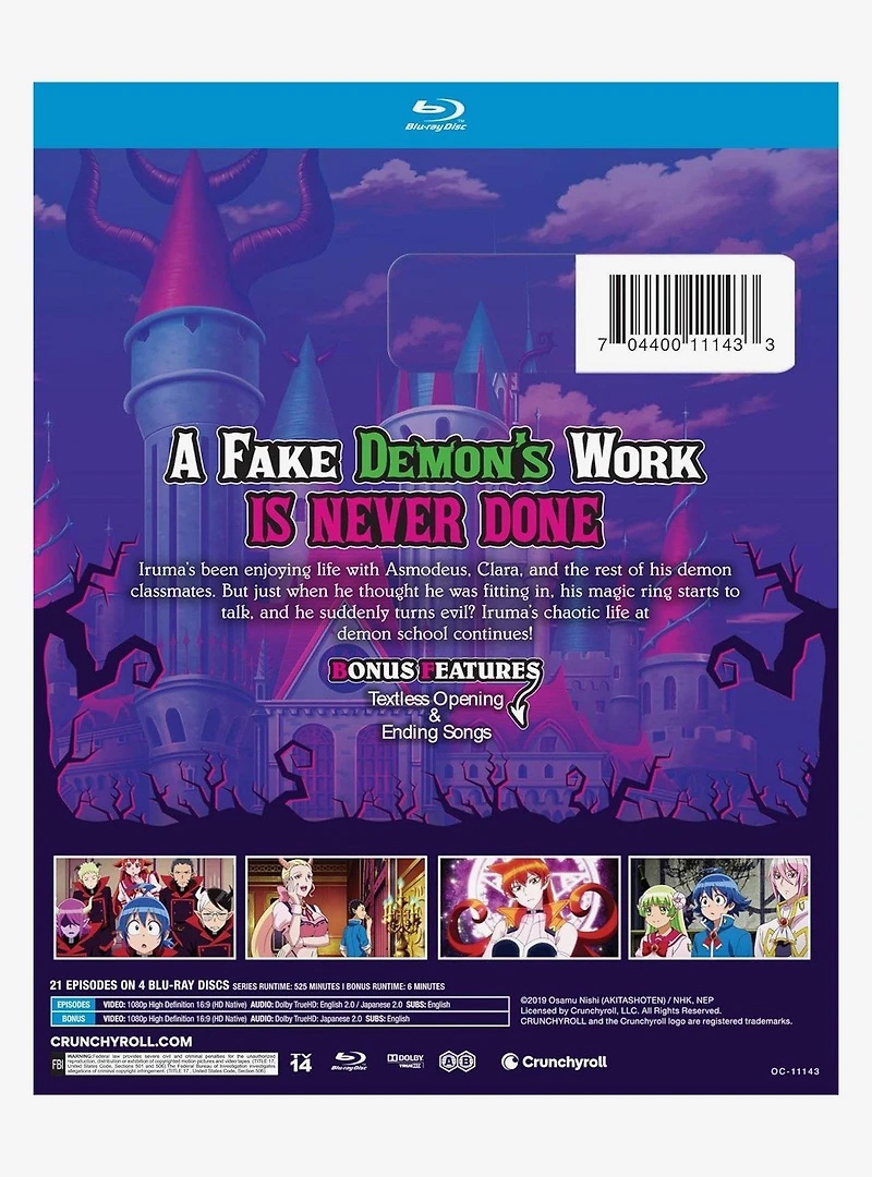 Welcome To Demon School Iruma-Kun: Season 2 Blu-Ray