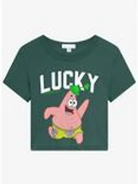 SpongeBob SquarePants Patrick Star "Lucky" Clover Premium Triblend Women's Crop Top