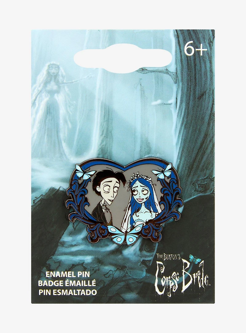 Loungefly Corpse Bride Victor & Emily Heart Enamel Pin - BoxLunch Exclusive