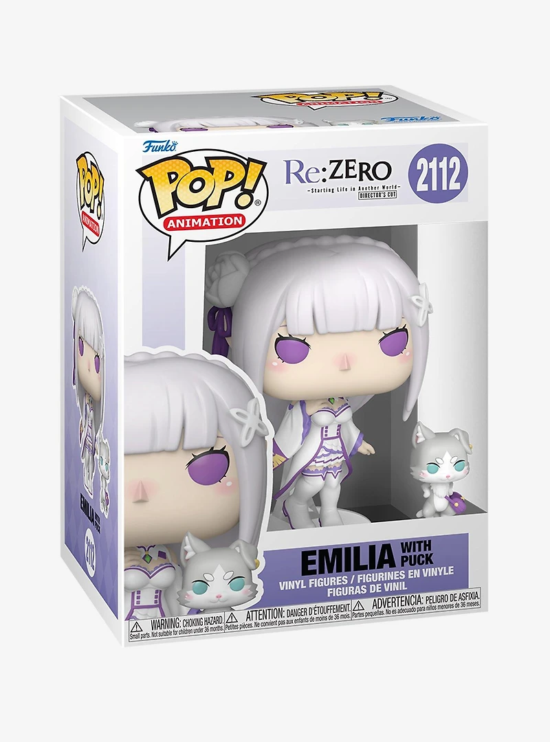 Funko Pop! Animation Re: Zero Starting Life in Another World Emilia with Puck Vinyl Figure