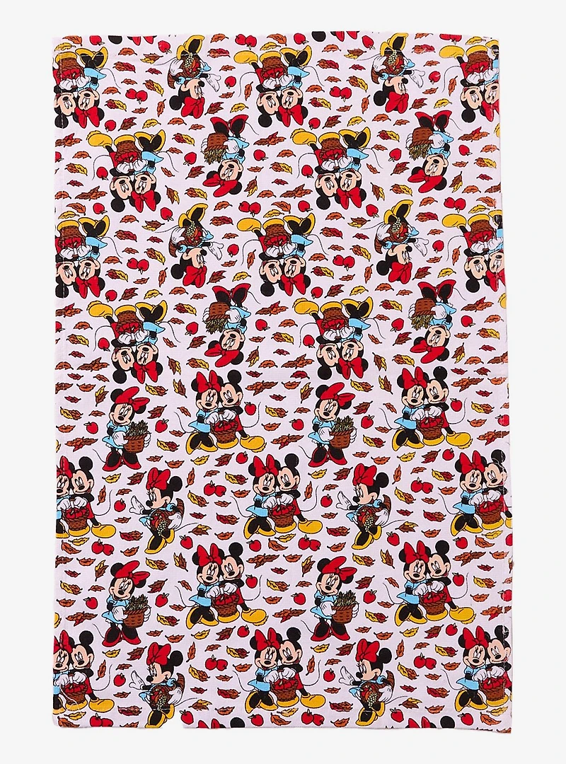 Disney Mickey & Minnie Autumn Leaves Allover Print Kitchen Towel Set