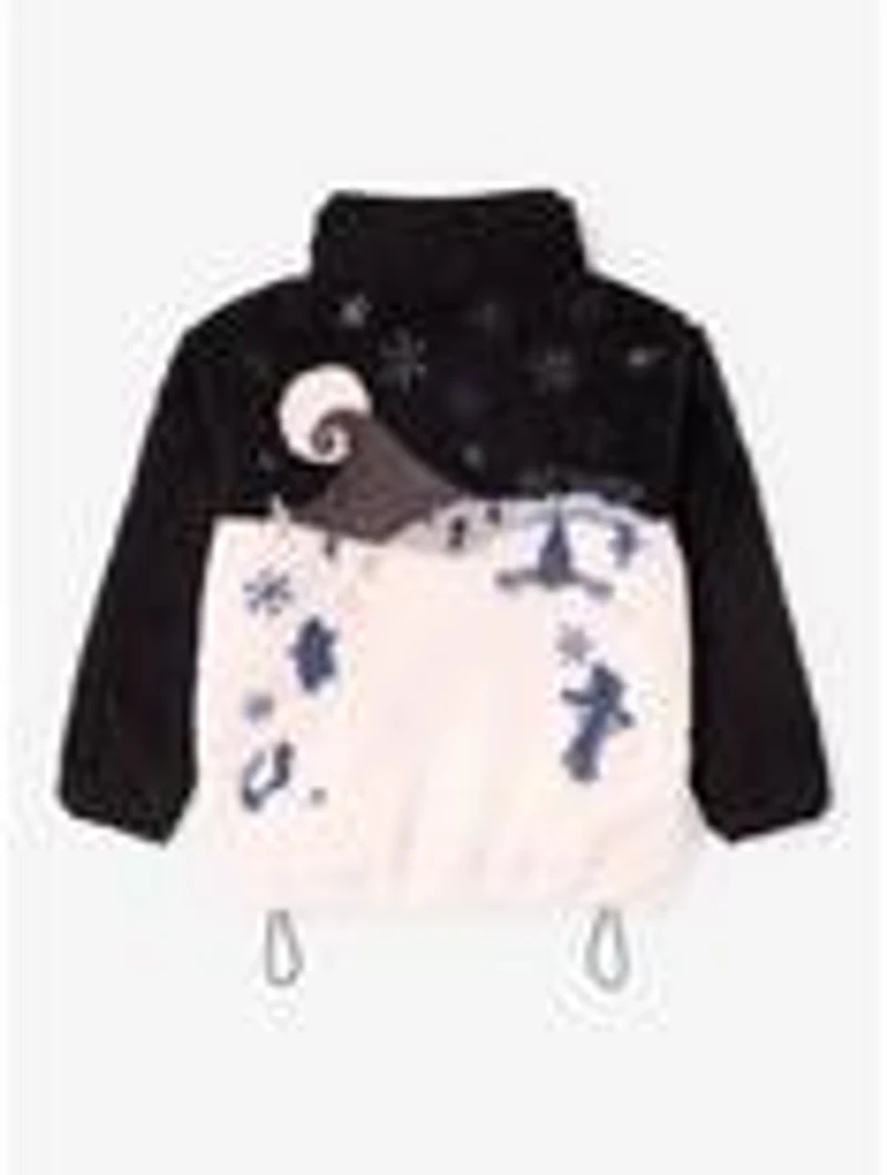 Disney The Nightmare Before Christmas Snowy Scene Toddler Sherpa Quarter Zip Jacket - BoxLunch Exclusive