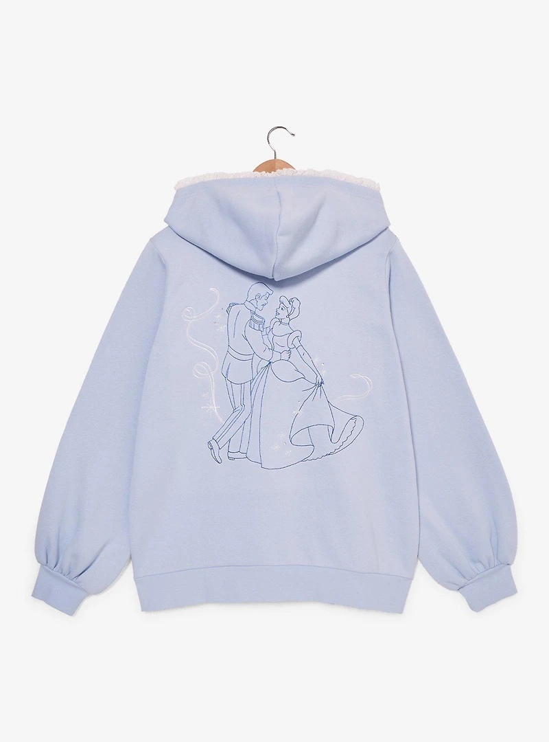 Disney Cinderella Rhinestone Title Women's Plus Zippered Hoodie - BoxLunch Exclusive