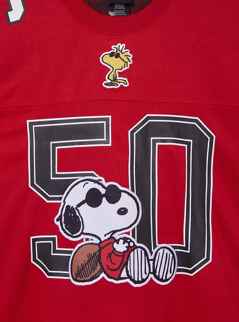 Peanuts Joe Cool Women's Cropped Football Jersey - BoxLunch Exclusive