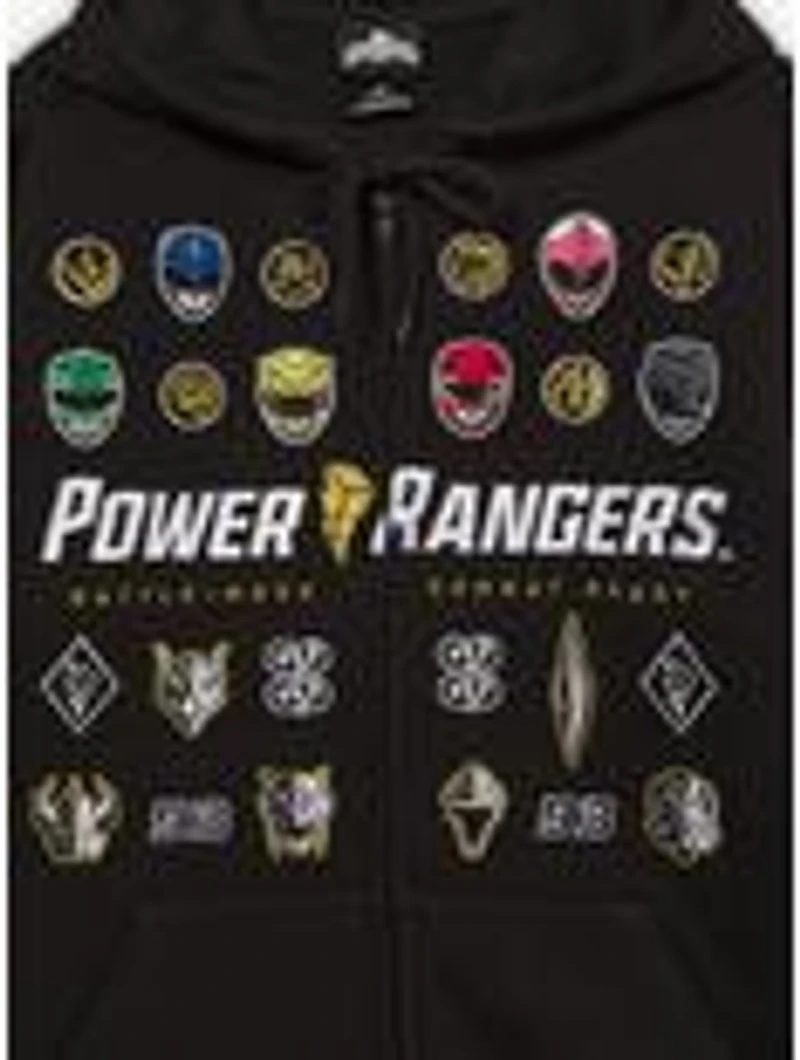Power Rangers Embroidered Badges Zippered Hoodie - BoxLunch Exclusive