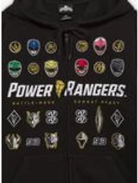 Power Rangers Embroidered Badges Zippered Hoodie - BoxLunch Exclusive