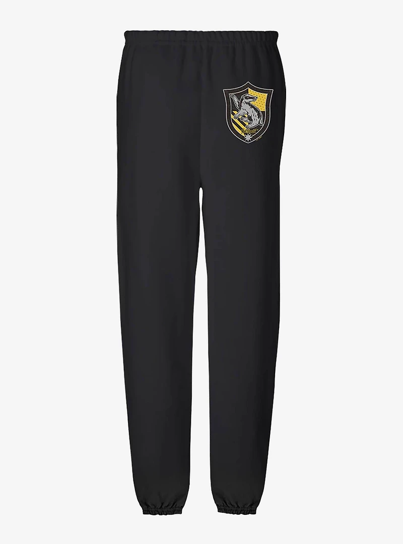 Harry Potter Hufflepuff Plaid Sigil Sweatpants